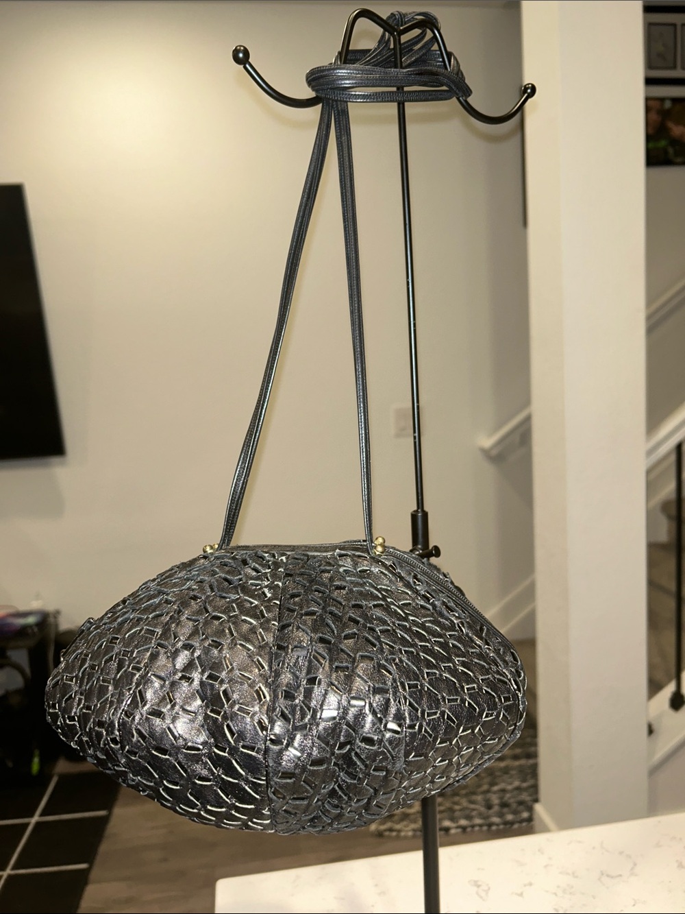 Sharif Woven Ball Bag 1980s Vintage